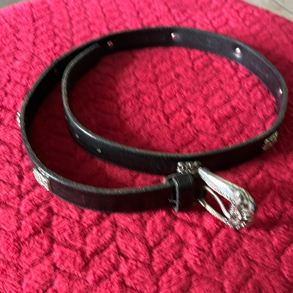1997 Fossil leather belt with Conchos